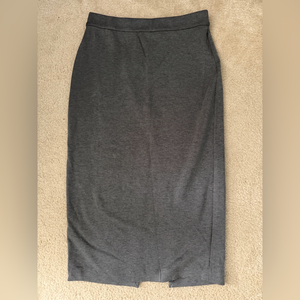 Express Knit Classic Charcoal Gray Pencil Skirt